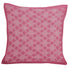 Artisan Hand Loomed Cotton Square Pillow - Pink Ginkgo Design - 24" - ARCADIA HOME